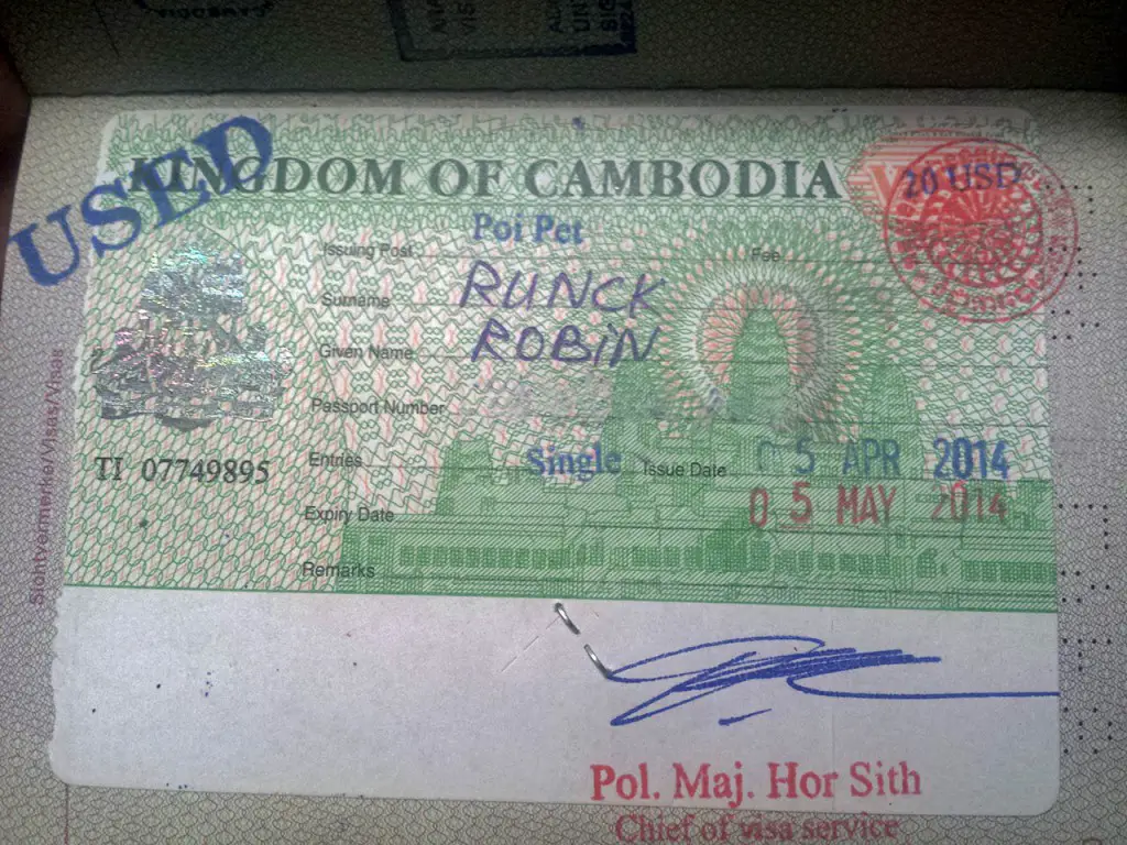 Einreise Kambodscha