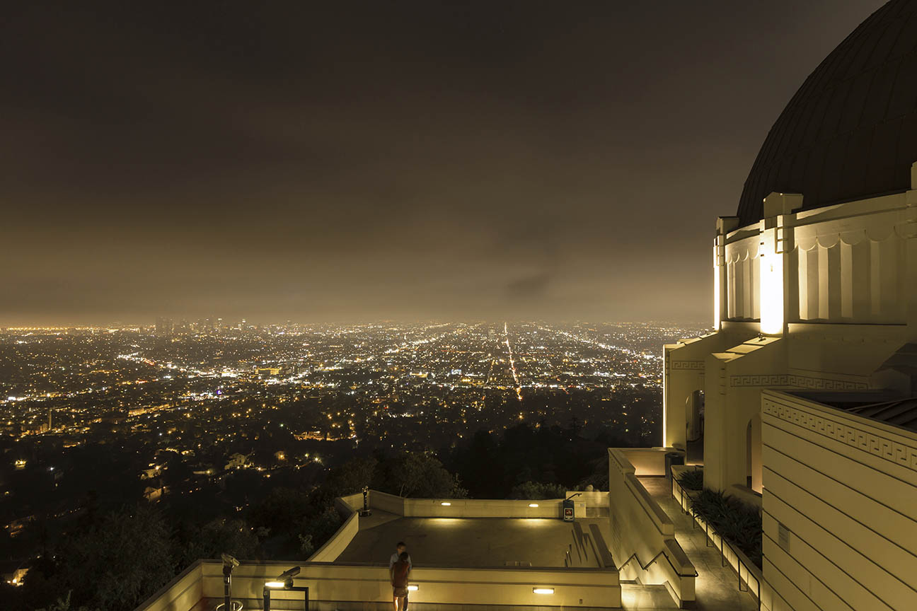 Griffith Observatorium bei Nacht Los Angeles - Westküste USA Rundreise