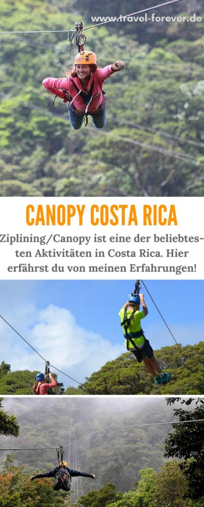 Canopy oder auch Ziplining in Costa Rica ist eine der spannendsten und beliebtesten Aktivitäten, welche man in zahlreichen Gegenden des Landes unternehmen kann. Hier berichte ich von einer Canopy Tour bei Monteverde, die u.a. mit der längsten Zipline des Landes (1,6km) aufwartet.