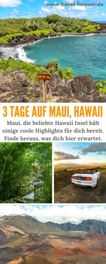 Maui, die zweitgrößte Insel Hawaiis wartet mit tollen Highlights auf dich. Tolle Tages-Roadtrips, ein 3000m hoher Vulkan, Schildkröten, tolle Strände, und vieles mehr. | Hawaii | Maui, Hawaii | USA | Urlaub | Strand | Hotel Hawaii | Mietwagen Hawaii | Roadtrip Hawaii | Vulkan Hawaii | Maui Tipps | Maui 3 Tage |