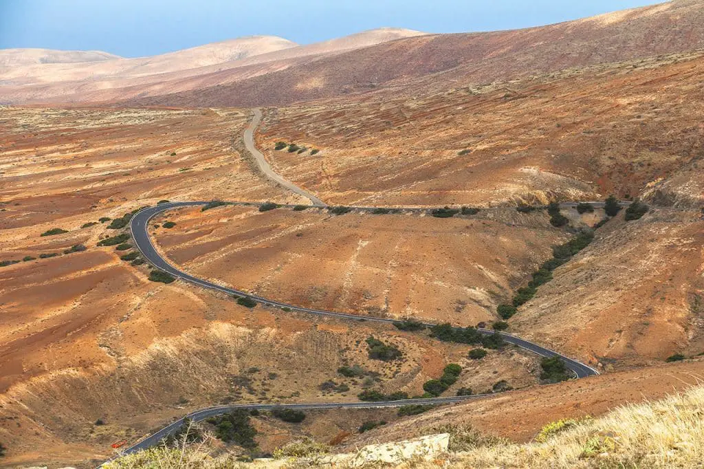 Fuerteventura Hochland, Prärie Aussicht auf Landschaft