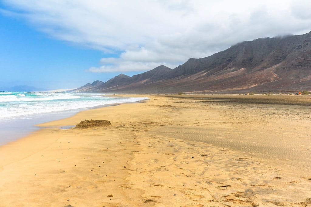 Fuerteventura Aussicht auf weiten Strand Playa de Cofete 