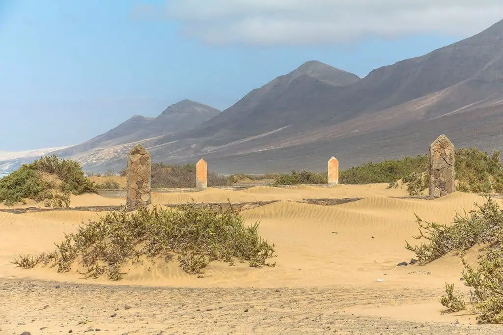 Fuerteventura Dünen an Strand Playa de Cofete 