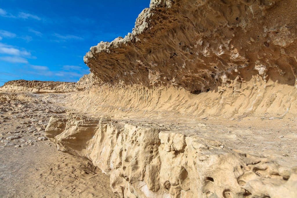 Fuerteventura Caleta Negra Kalkfelsen Landschaft