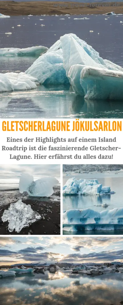 Die Gletscherlagune Jökulsárlón - eines der faszinierendsten Ziele Islands - gewaltige Eisbrocken, die über die Lagune an den Strand geschwemmt werden. Die wichtigsten Infos und meine Erfahrungen findest du hier! Gletscherlagune Island | Jökulsarlon Island | Diamond Beach Island | Gletscher Island | Route | Roadtrip | Reiseroute | Reise | Rundreise Island | individuelle Rundreise | 2 Wochen Rundreise Island | Island Sehenswürdigkeiten | Ringstraße Island