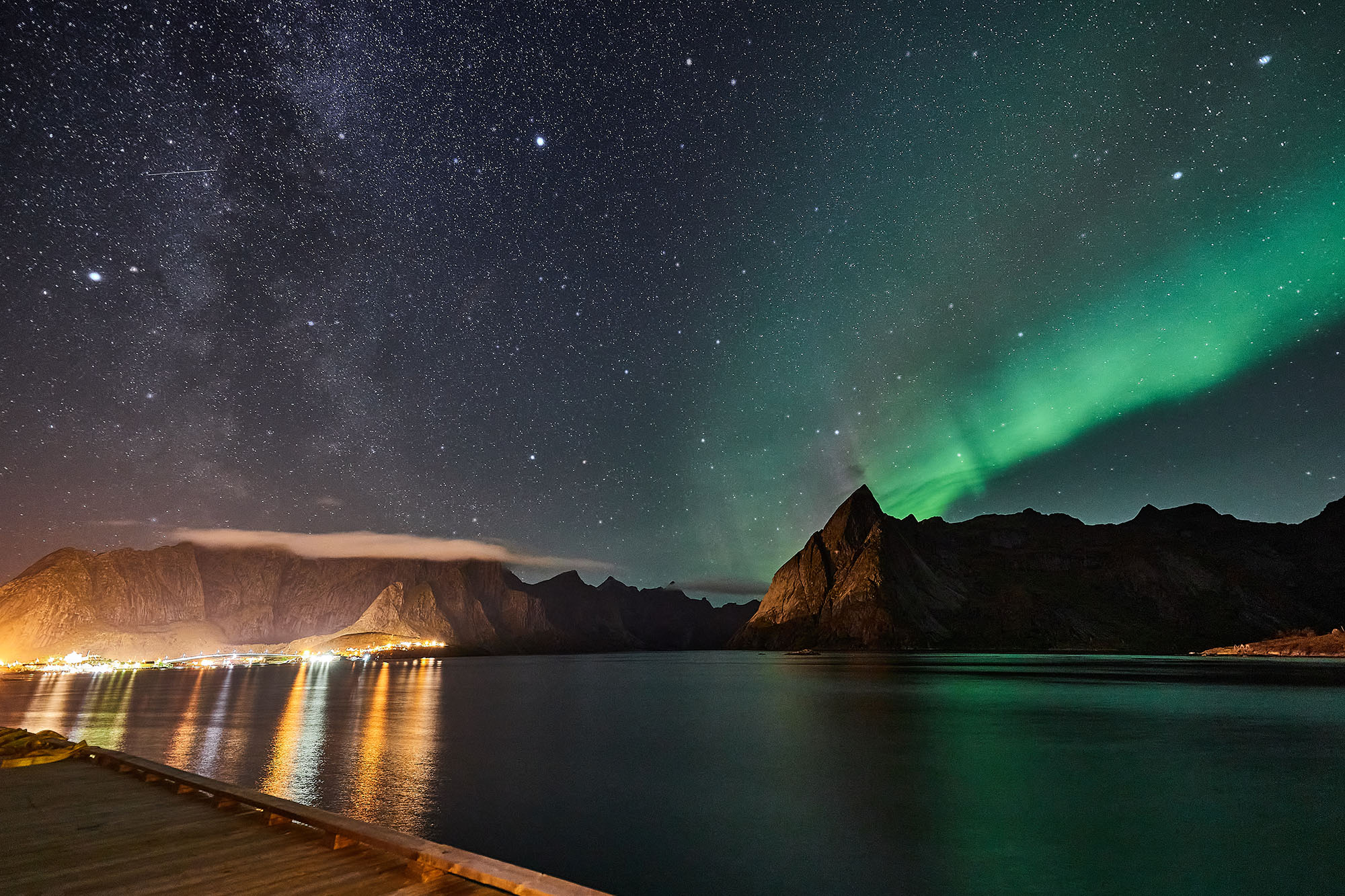 Lofoten Polarlichter Hamnoy