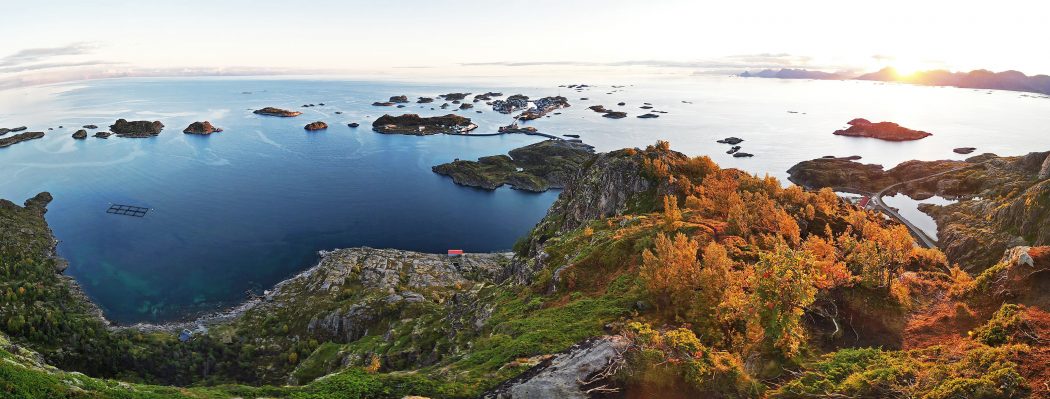 Henningsvaer Panorama Aussicht von Festvagtinden