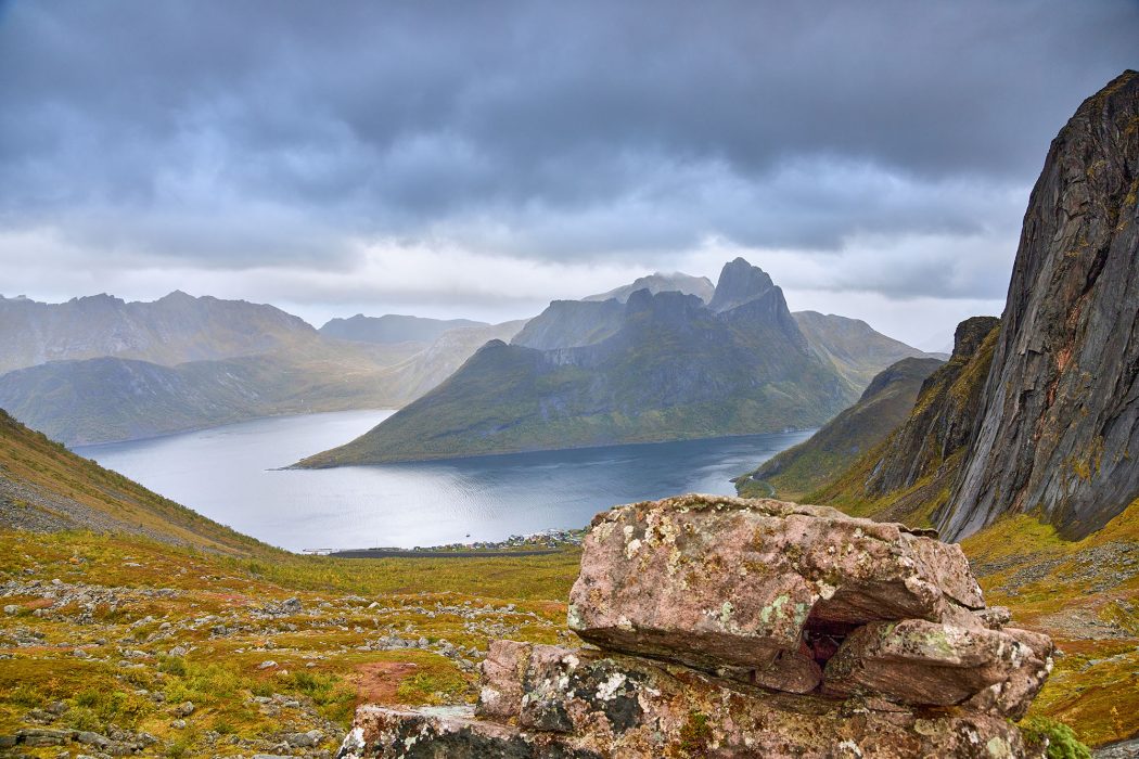 Hesten Wanderung - Blick auf Fjordgard